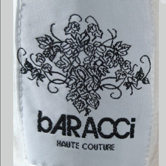 BARACCI COUTURE SILK CRYSTAL WEDDING GOWN -RARE - Picture 6 of 8